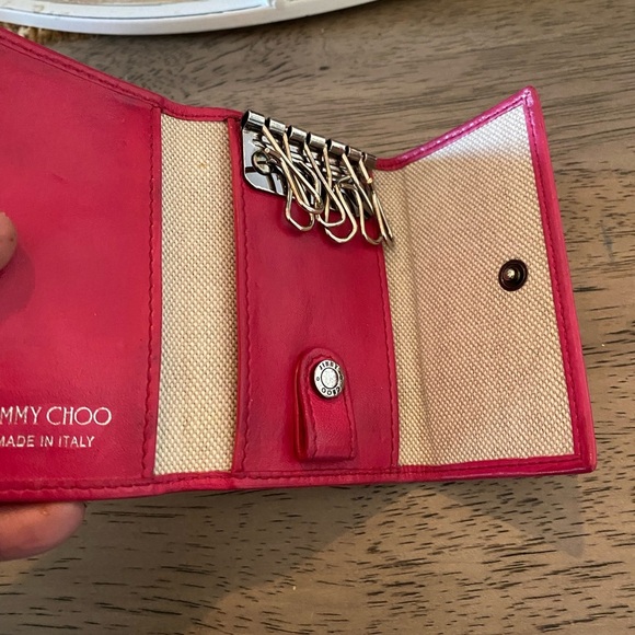 RARE VINTAGE JIMMY CHOO tri-fold star-studded 6 Strand Key Case - Picture 4 of 6